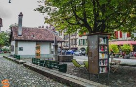 Living Square with Gerberngass Fountain - Matte Berne